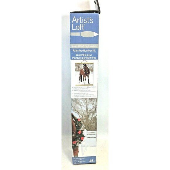 Artists Loft Paint-By-Number Kit Horse Design 16" x 20" Canvas With 4 Brushes & - Picture 5 of 5